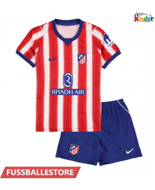 Günstige Atletico Madrid Rodrigo Mendoza #4 Heimtrikotsatz Kinder 2026-27 Kurzarm (+ Kurze Hosen)